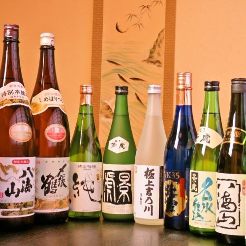 We have more than 20 kinds of local sake from Echigo!