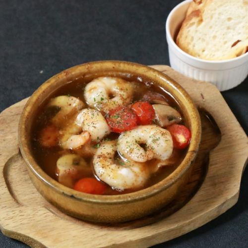 【정평】새우와 버섯의 마늘 아히조(버킷 첨부)