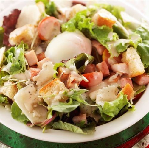 Caesar salad with domestic vegetables