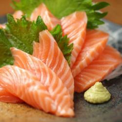 Salmon sashimi