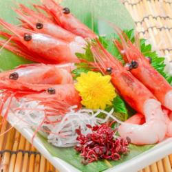 Sweet shrimp sashimi