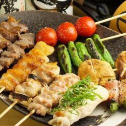 Assortment of 8 grilled skewers