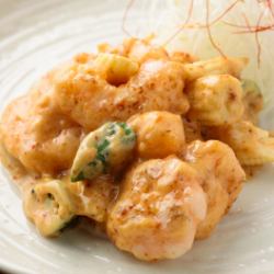 Shrimp with homemade mayonnaise