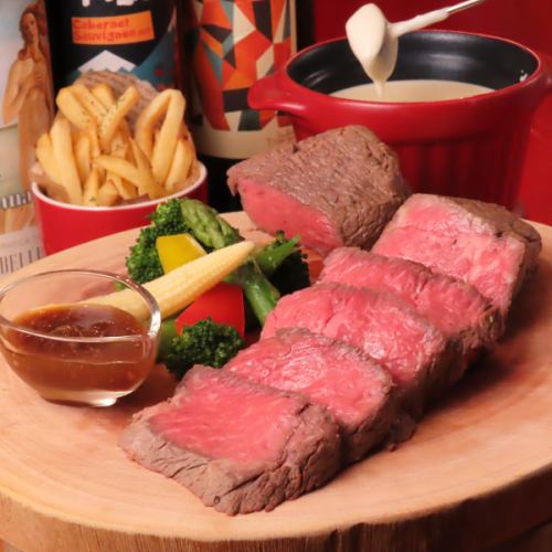 [Standard] Eating meat tonight...Carnivore girls' party course 9 dishes with lean beef steak + 120 minutes [all you can drink] ⇒ 4500 yen