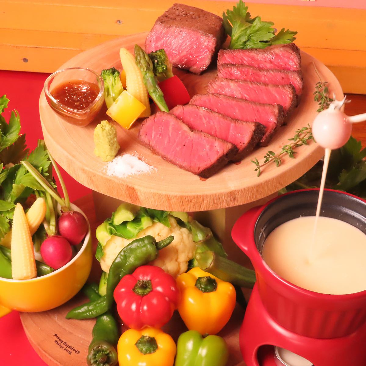 Enjoy a hearty meat platter!