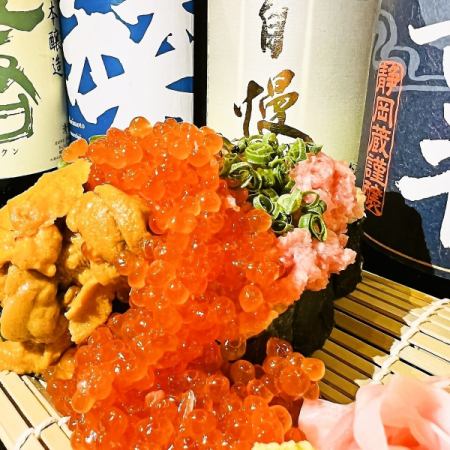 【肉与鱼豪华套餐】大鱼子寿司和瘦牛排（共12道菜）+120分钟【无限畅饮】⇒5,000日元