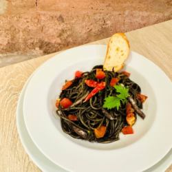 ◆ Squid Ink Pasta - イカスミのパスタ -