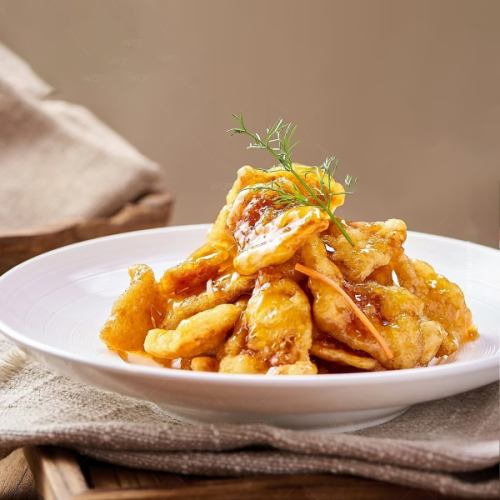 제일의 추천 요리☆튀김 돼지고기의 감초 볶음 1480엔(부가세 포함)