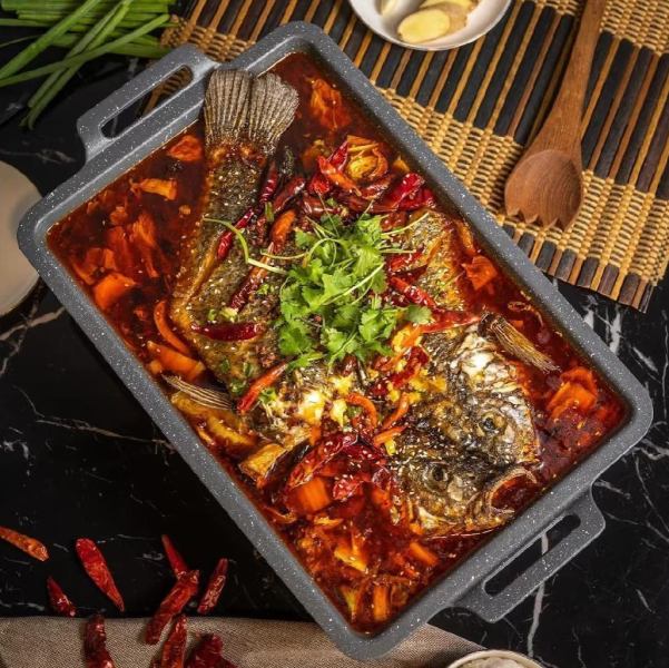 3 ~ 4 명으로 맛볼 수 있습니다! 충칭 구이 생선 (냄비 요리)