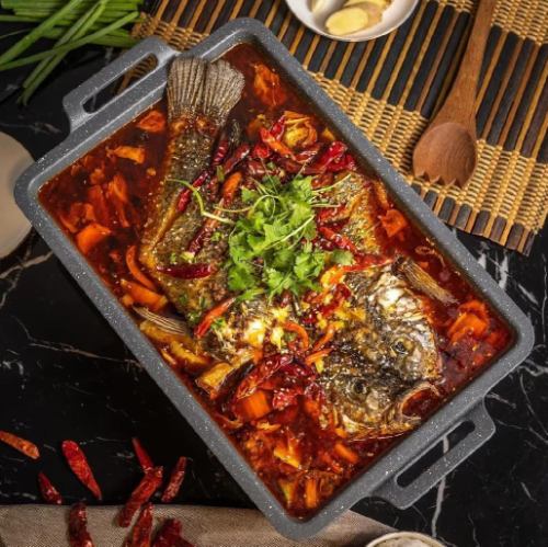 3 ~ 4 명으로 맛볼 수 있습니다! 충칭 구이 생선 (냄비 요리)