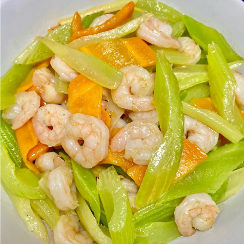 새우와 셀러리 볶음