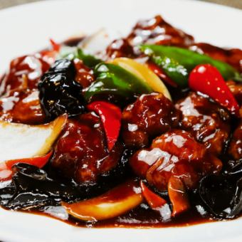 청초 고기 絲/세척 돼지고기의 사천풍 볶음/사천류 돼지 다리/식초 돼지/흑초 돼지 각