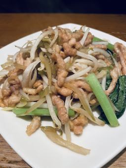 Lightly stir-fried chicken and zha cai