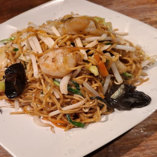 Shrimp miso fried noodles