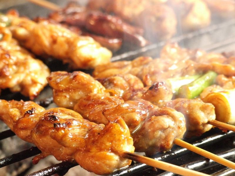 Authentic charcoal-grilled yakitori