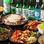 本場韓国料理のフルコース！飲み放題付きで大変お得です☆