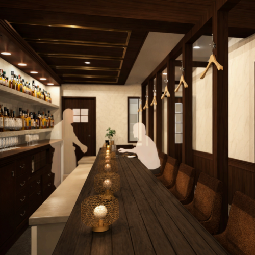 落ち着いた空間の店内