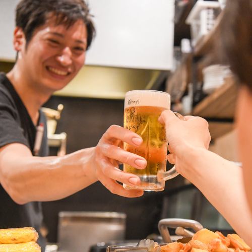 生ビール付！単品飲み放題