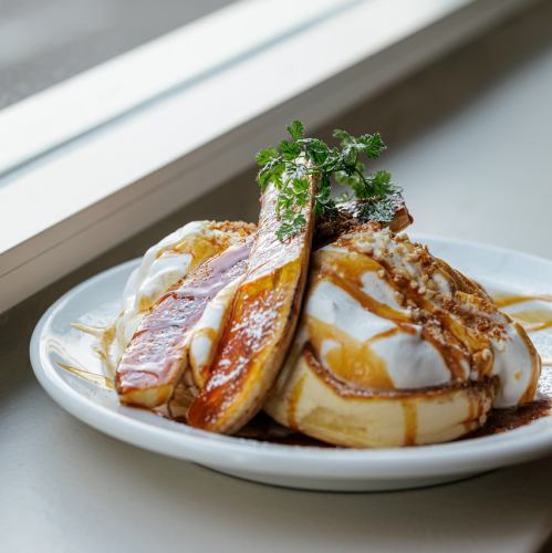 キャラメリゼバナナパンケーキ