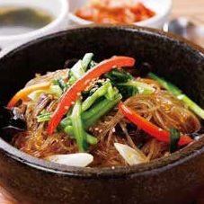 Stone-baked vermicelli bibimbap set meal