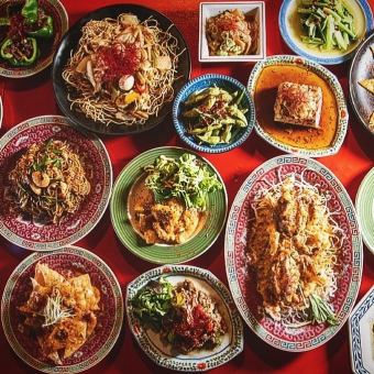 【飲み放題90分付き】中華定番コース★メイン2品選べる／リトルホット炒飯付き★4000円(税込)