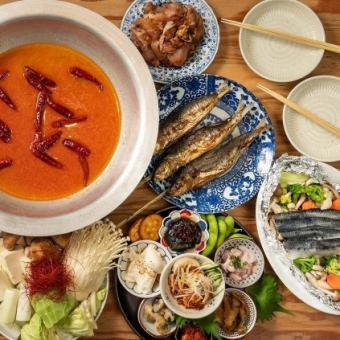 【無料送迎バス】【飲み放題＋水炊き】すっぴん大満足コース　5500円（税込）