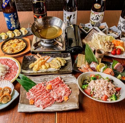 [Goryokaku Winter Course] Luxurious with 5 kinds of seafood and Hokkaido scallops! Includes 3 hours of all-you-can-drink [11 dishes for 6,000 yen]