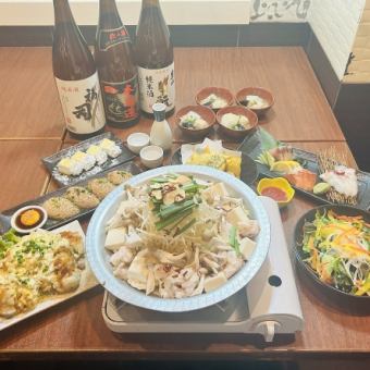 [Selectable Hot Pot Course] 3 types of sashimi/Selectable hot pot etc.! Includes 3 hours of all-you-can-drink [9 dishes for 4,500 yen]