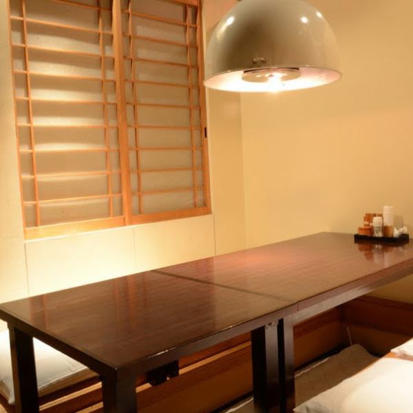 [Private room available] The horigotatsu type tatami room is a private room, perfect for entertaining guests.We also have a wide variety of course menus, so please enjoy your meal in a calm space.(A private room charge of 3,000 yen is charged only when using a private room.)