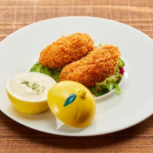 広島県産大粒カキフライ　自家製塩檸檬タルタルソース
