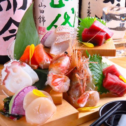 Chicken wings with homemade sauce and seafood sushi! "Sumeragi Course" 7 dishes with 3 hours of all-you-can-drink, 5000 yen → 4000 yen