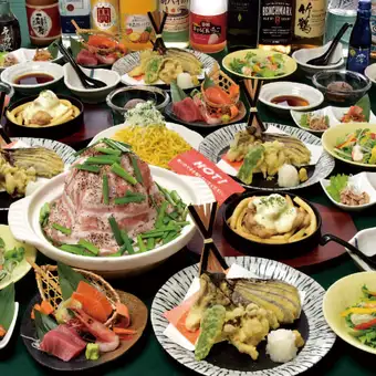 【雅式套餐】限时2小时（最后点餐时间为关门前30分钟），畅饮！共8道菜，5000日元（含税）