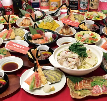【尊享套餐】限時2小時（最後點餐時間為關門前30分鐘），暢飲無限！共8道菜，6000日圓（含稅）
