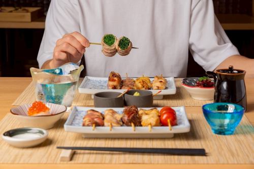 素材本来の味わいを楽しめる焼き鳥が自慢