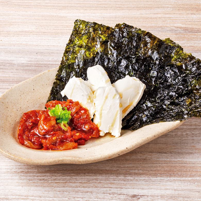 なすの浅漬け(1本)/瀬戸内産 炙り牡蠣ポン酢/クリームチーズチャンジャ　各