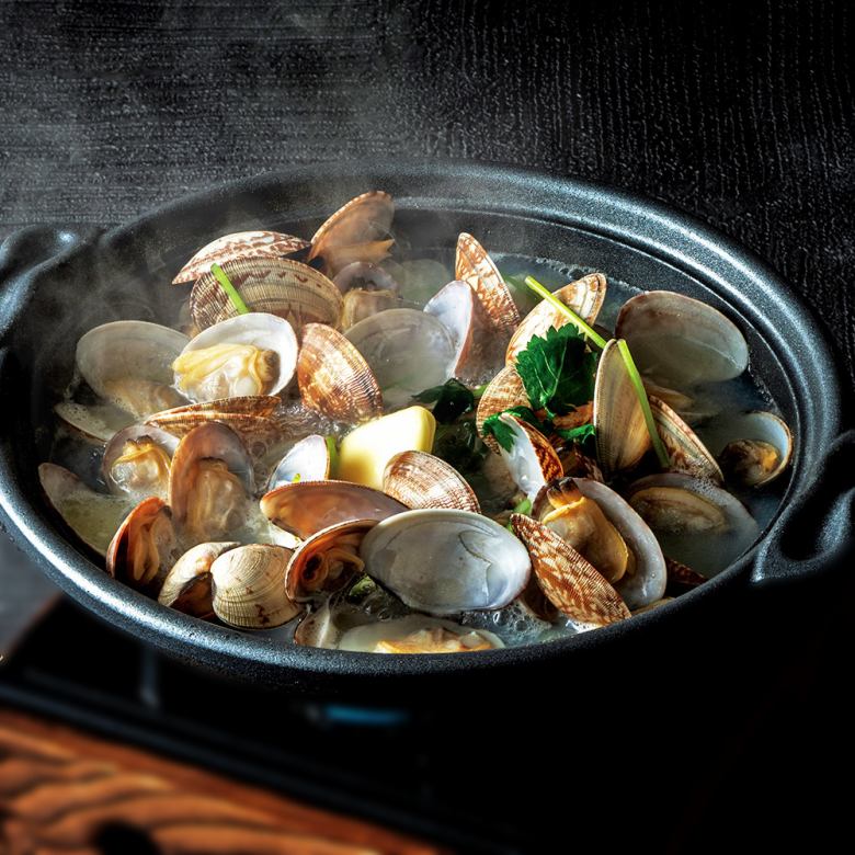 あさりバター/いか串(1本)/子持ちししゃも(樺太ししゃも)/エイヒレ炙り焼き