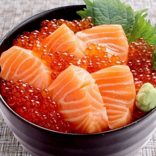 サーモンいくら丼