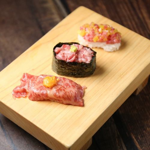 ≪Broiled Wagyu Beef Sushi≫ Assortment of 3 Kinds