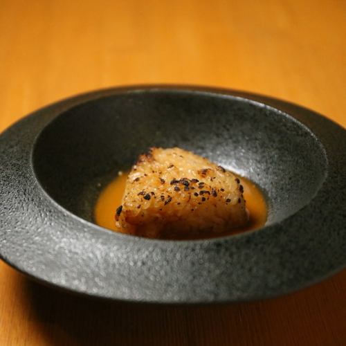 Bouillabaisse grilled rice ball