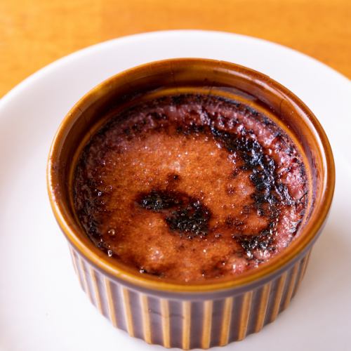 Red sweet potato brulee
