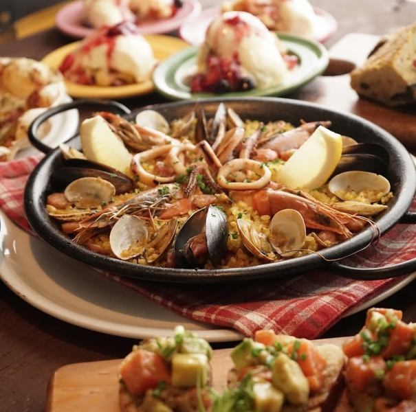 Our proud seafood paella