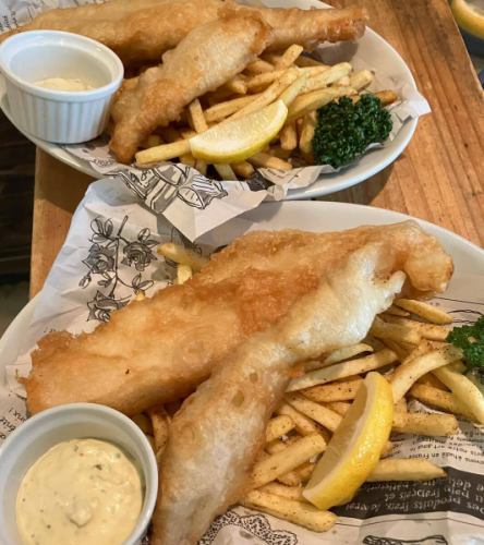 Our best-selling fish and chips!
The photo shows the banquet course version.