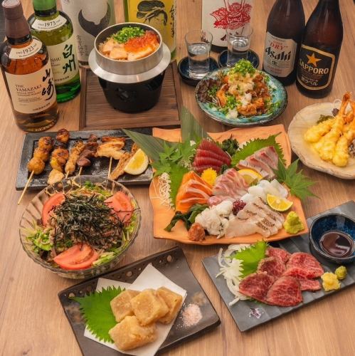 ≪大満足の内容！ 充実したメニューで炉端焼きを満喫できる♪≫れもん5000円コース (税込)