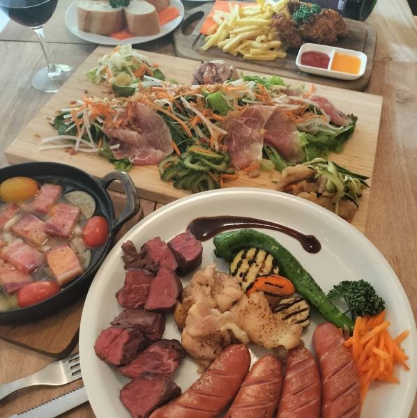 【飲み放題付】お肉だよ！満喫コース［全14品］