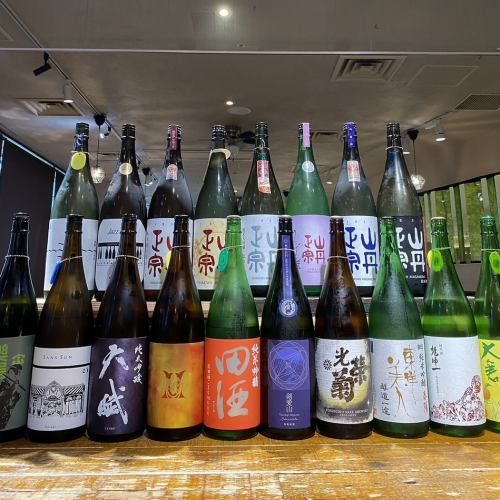 Weekly changing sake selection