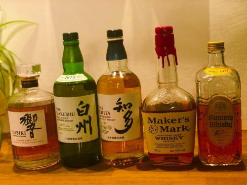 Various whiskeys