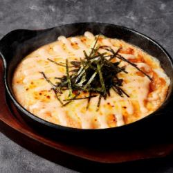 卵と山芋のお好み焼き(明太もち焦がしチーズ)