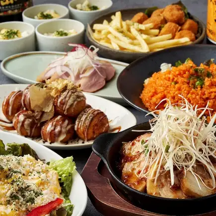 Includes Kamatama Udon! Perfect for gatherings where alcohol is the main focus♪ 2-hour all-you-can-drink draft beer included《●-YABURI-●》Great value♪ 7 dishes for 4000 yen