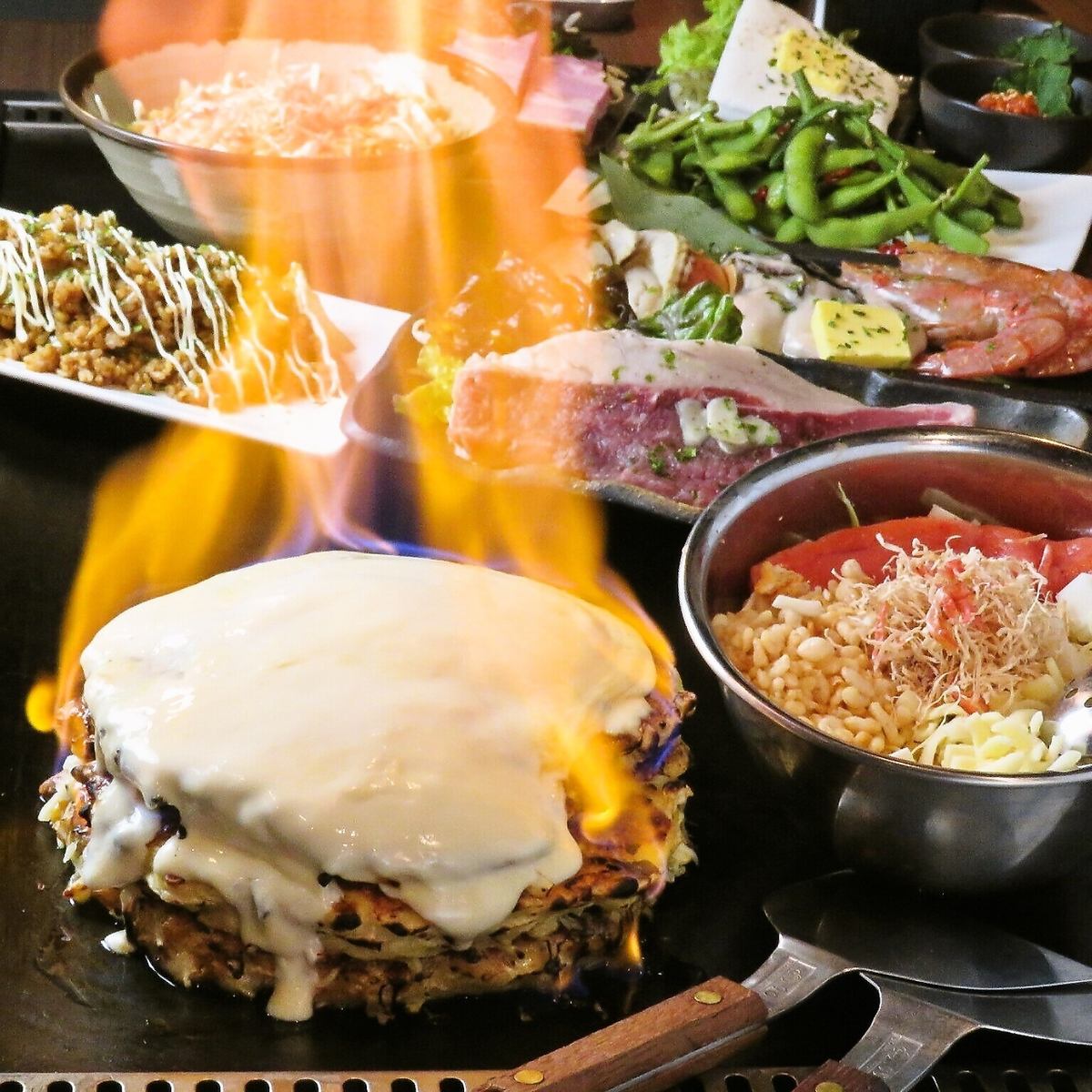SNSで話題『火柱×チーズ』日～木曜食べ放題2時間3000円（税込）