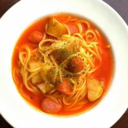 Sausage and spinach pasta with tomato cream sauce